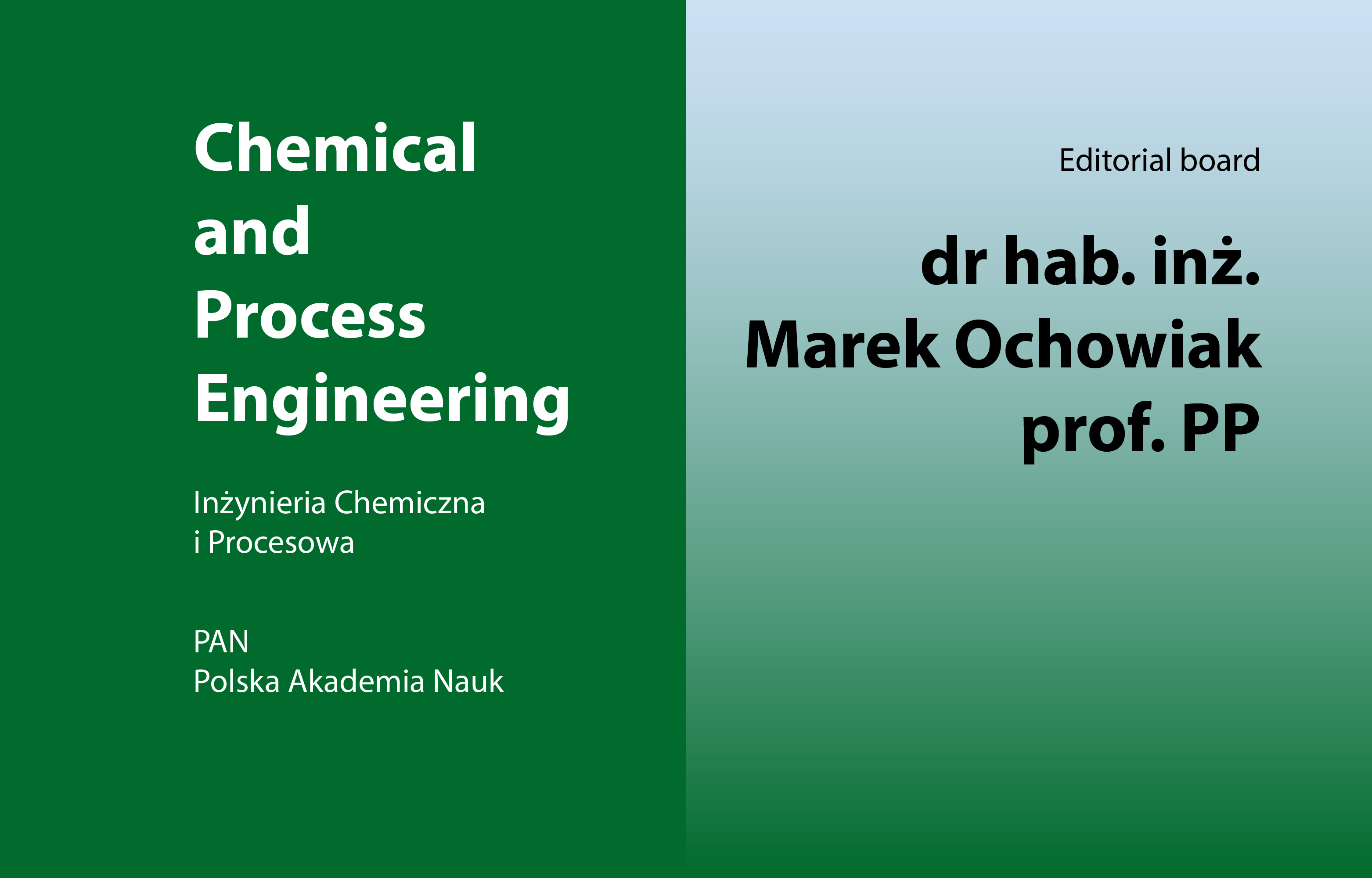 CHEMICAL AND PROCESS ENGINEERING | Wydział Technologii Chemicznej